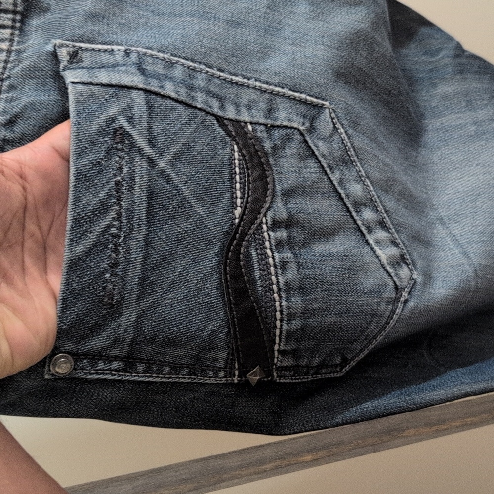 Point Zero | Men's Dark Blue Relaxed Jeans - Picture 10 of 17